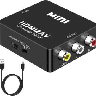 Конвертер HDMI в RCA AV з додатковим живленням USB чорний (HDMI2AV)