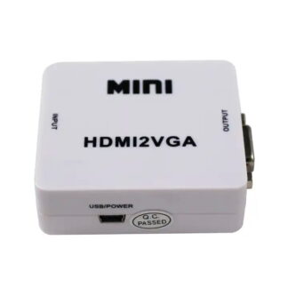 Конвертер HDMI на VGA зі звуком та зовнішнім живленням, 1080p білий (HDMI2VGA)
