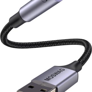 Кабель MOSWAG USB to AUX 0.2м silver