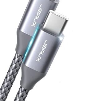 Кабель JSAUX CTCKJ-3A Type-C to Type-C USB2.0 60W 2м Gray