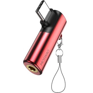 Адаптер MOSWAG USB Type C на 3.5мм red