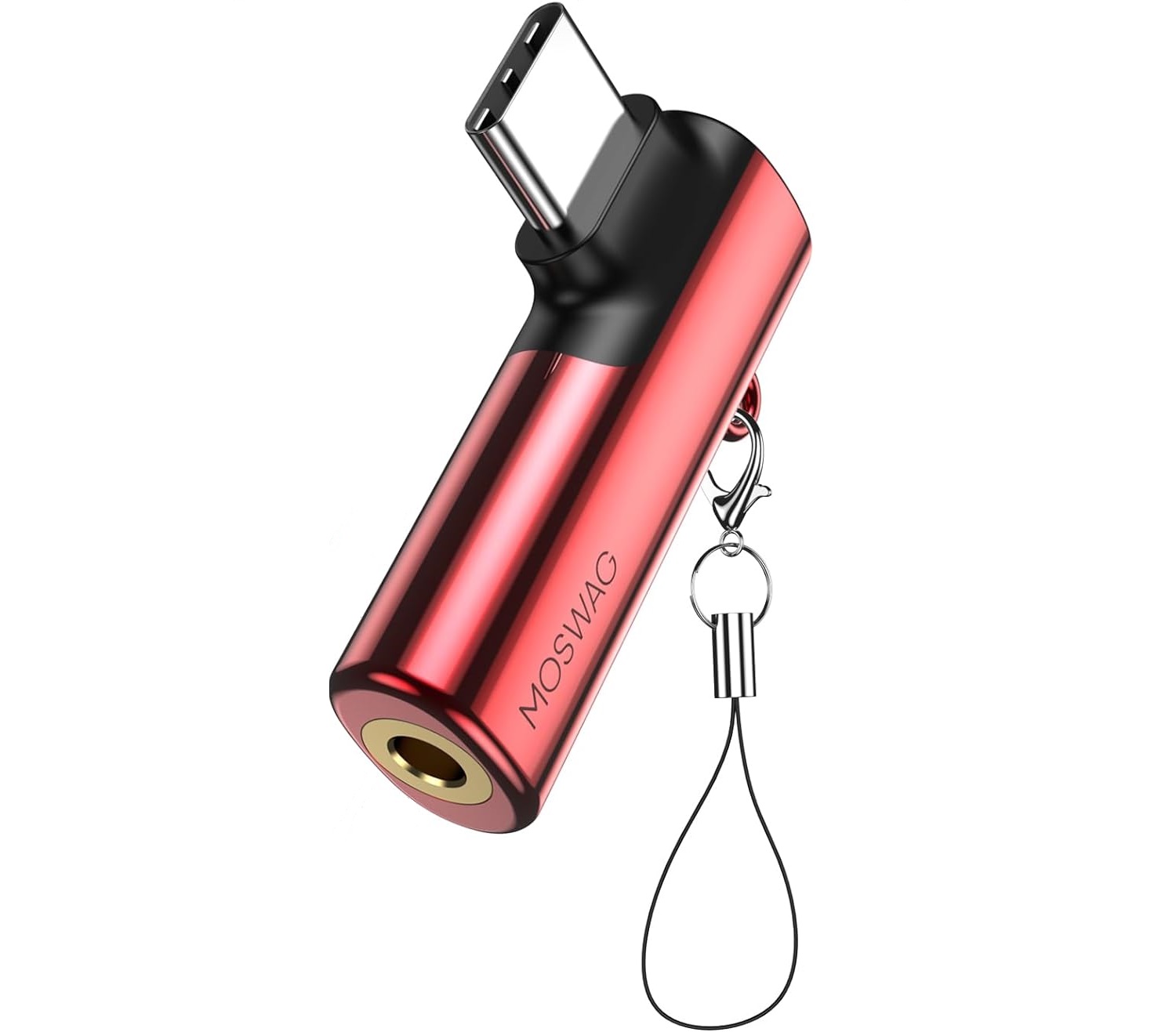 Адаптер MOSWAG USB Type C на 3.5мм red