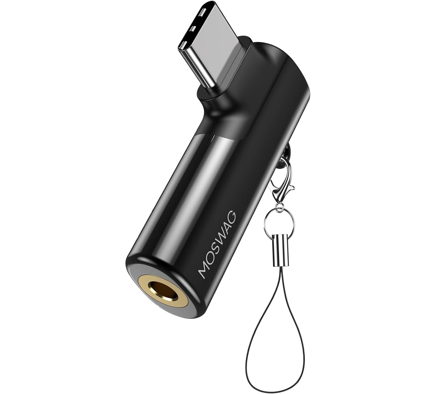 Адаптер MOSWAG USB Type C на 3.5мм black