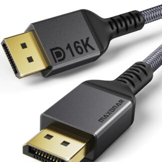 Кабель Maxonar Displayport v2.1 16K@60Hz, 8K@60Hz, 4K@165Hz 80Gbps 2м чорний