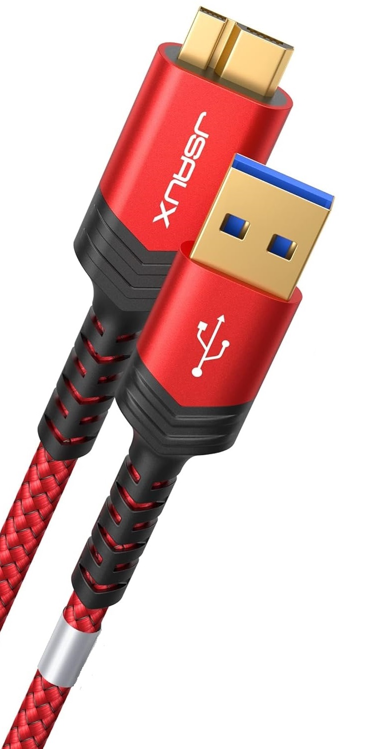 Кабель JSAUX USB 3.0 USB A Male to Micro B Male 1м red