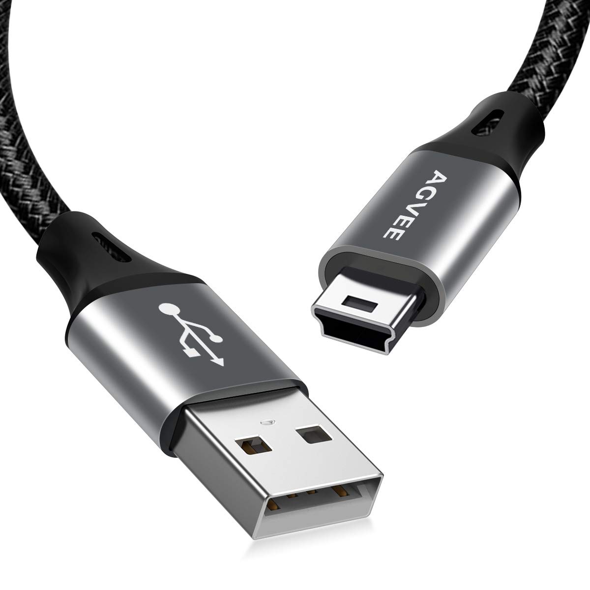 Кабель AGVEE USB Type A to miniUSB USB2.0 3м сірий
