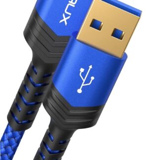Кабель JSAUX USB 3.0 USB A Male to Micro B Male 0.3м blue