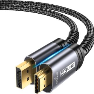 Кабель JSAUX 4K DisplayPort to HDMI 4K@30/2K@120Hz 3м сірий