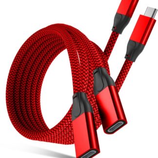 Кабель-подовжувач BASESAILOR Type-C to Type-C USB3.1 Gen2 10Gbps 100W 1м Red