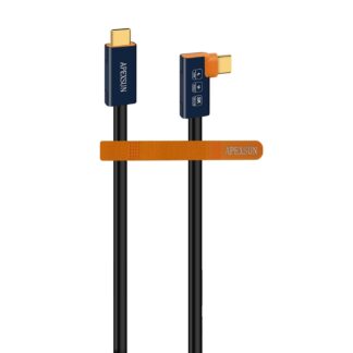 Кабель APEXSUN USB-C Coaxial Cable USB4, 240Вт, 8K Video, 40Gbps, L-подібний, 0.5м