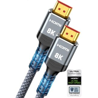 ​Кабель Highwings HDMI 2.1 [Certified Ultra High Speed HDMI] 8K@60Hz 4K@120Hz 2м сірий (HW-8K-2M-2P)
