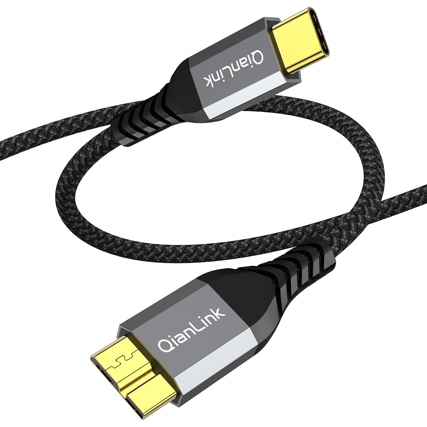 Кабель QianLink USB 3.1 Type C Male to Micro B Male 0.5м