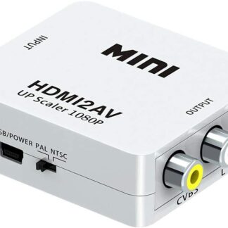 Конвертер HDMI в RCA AV з додатковим живленням USB білий (HDMI2AV)