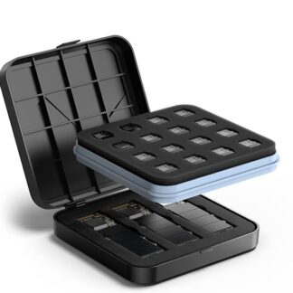 ​Водонепроникний захисний кейс для карт пам'яті Yottamaster 3 x M.2 SSD + 16 x micro SD [B11-1-BK]