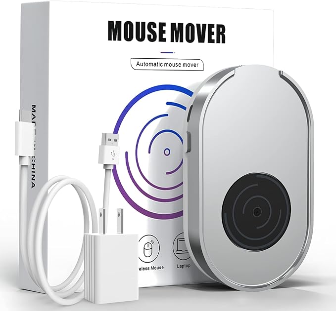 Вігглер клікер шейкер симулятор для миші ERGOPOLLO Mouse Mover Jiggler silver