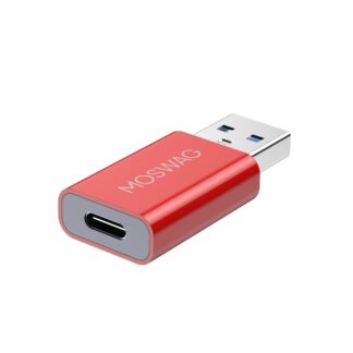 Адаптер-перехідник MOSWAG Type-C to USB 2.0 480Mbps 3A red