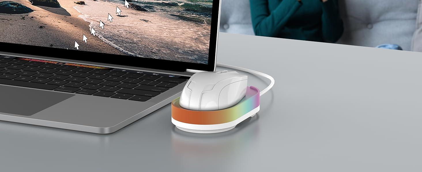 Вігглер шейкер симулятор для миші ERGOPOLLO Mouse Mover Jiggler rainbow - Зображення 10