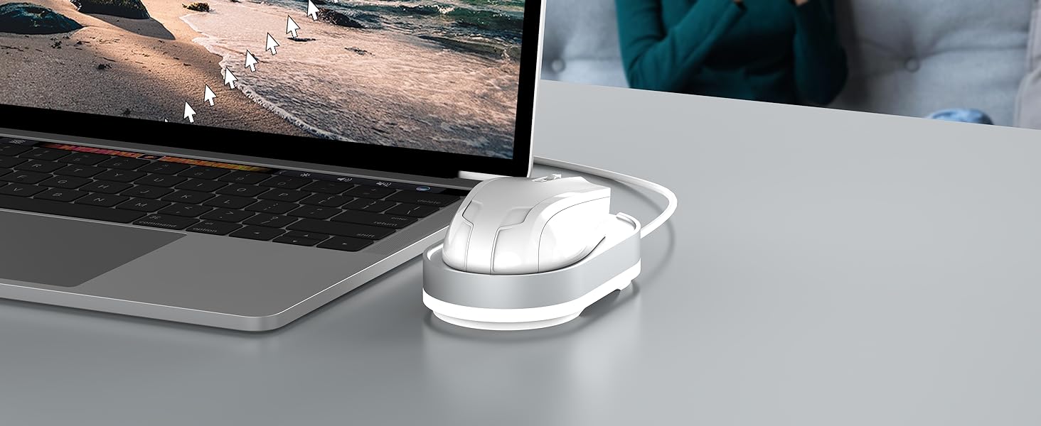 Вігглер клікер шейкер симулятор для миші ERGOPOLLO Mouse Mover Jiggler silver - Зображення 10