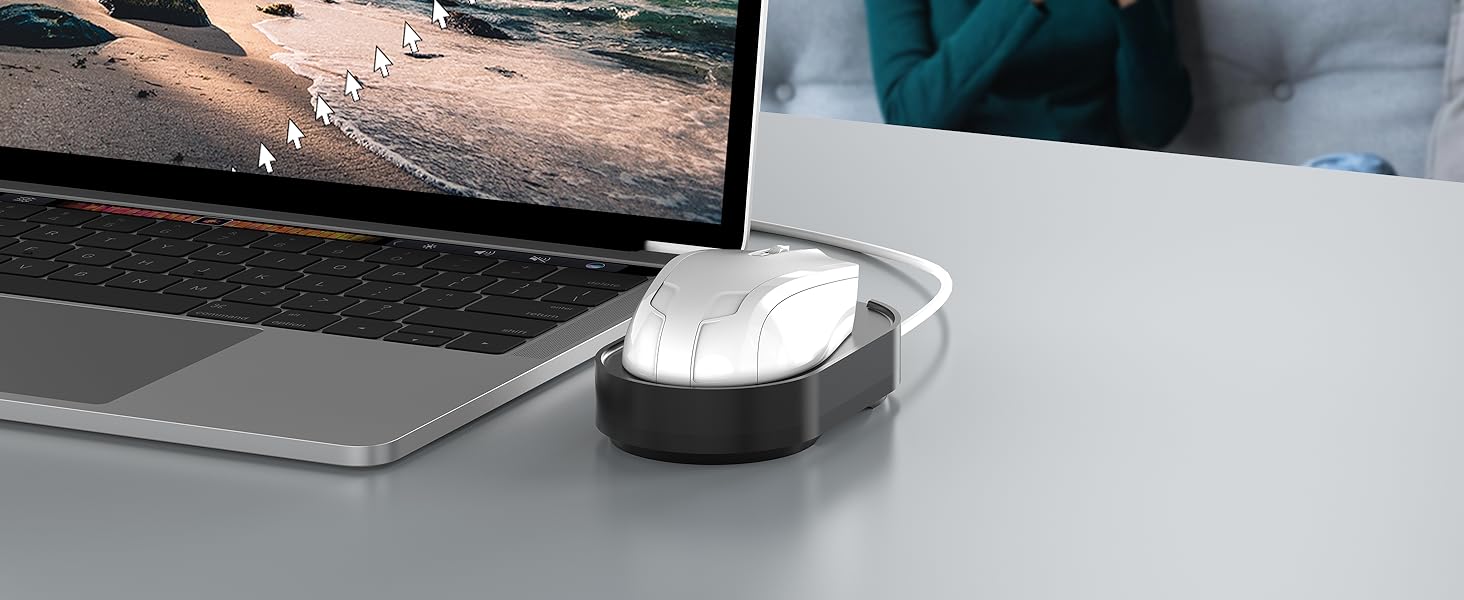 Вігглер клікер шейкер симулятор для миші ERGOPOLLO Mouse Mover Jiggler black - Зображення 10