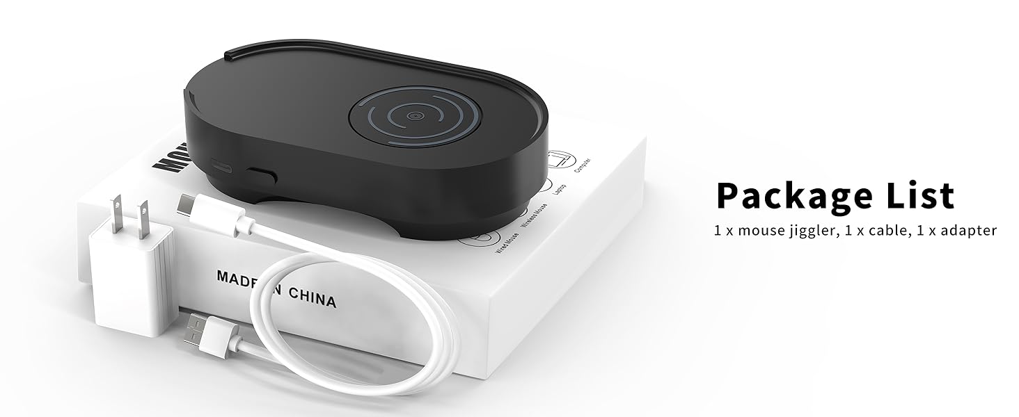 Вігглер клікер шейкер симулятор для миші ERGOPOLLO Mouse Mover Jiggler black - Зображення 11