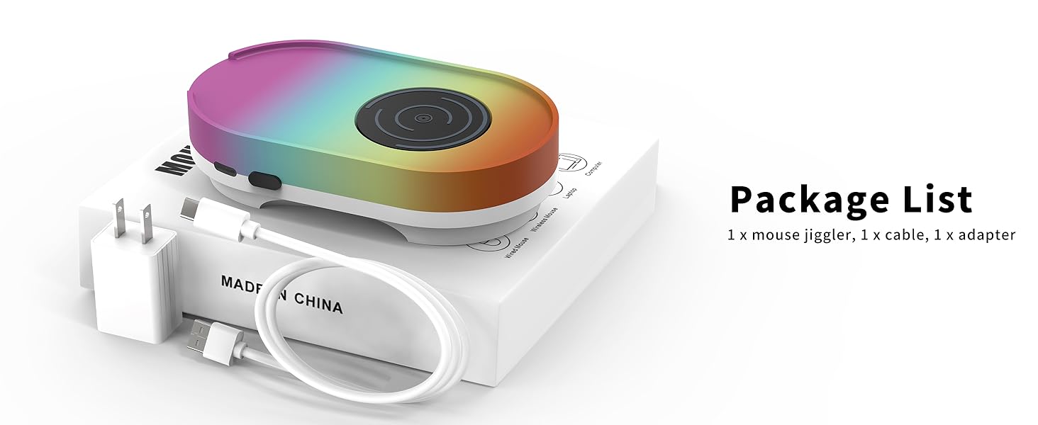 Вігглер шейкер симулятор для миші ERGOPOLLO Mouse Mover Jiggler rainbow - Зображення 11