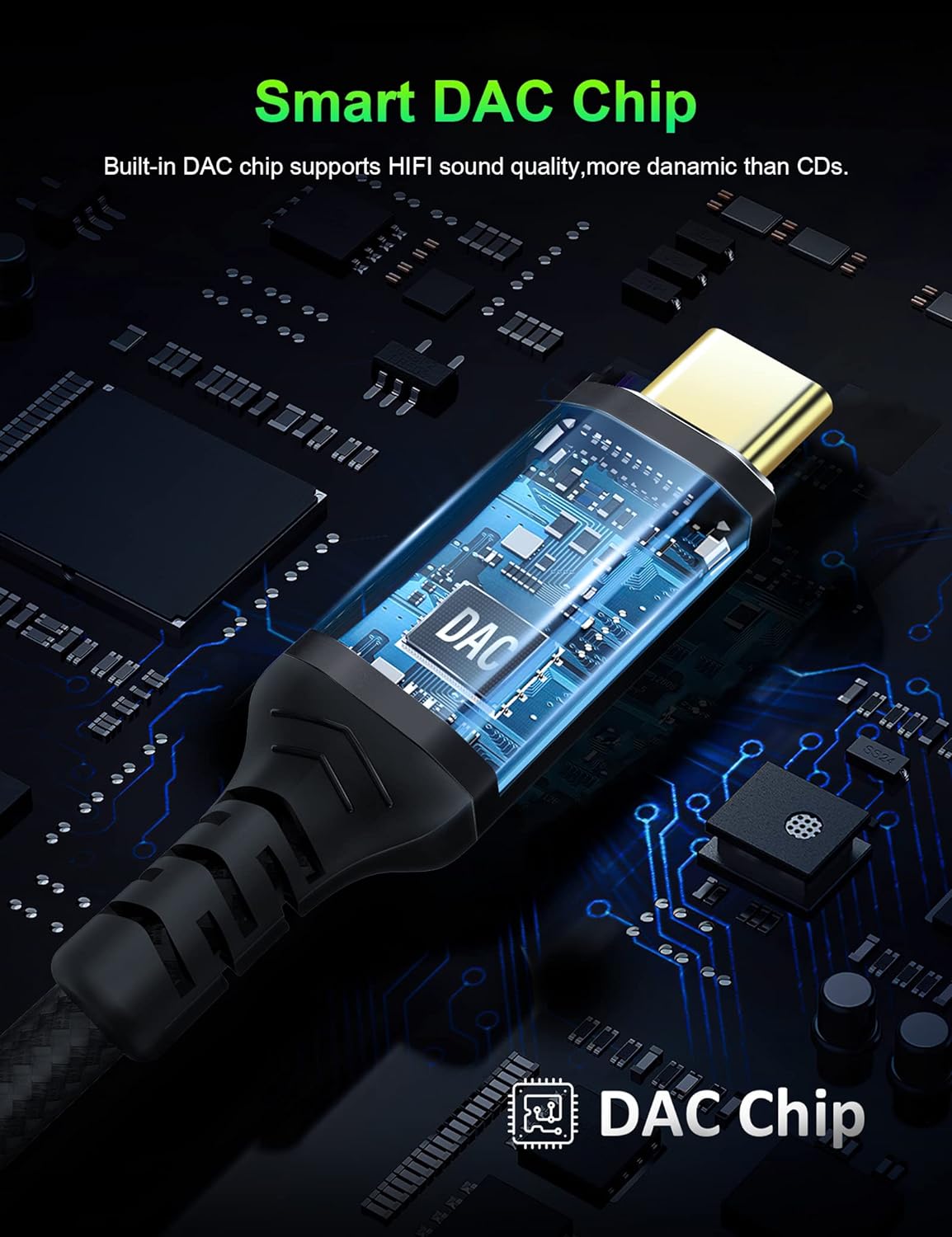 Кабель Gxfcyffs USB Type C to AUX 1м - Зображення 2