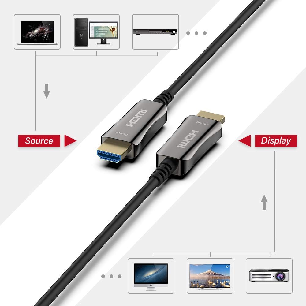 Кабель ATZEBE LHC-B50 HDMI to HDMI 4K 60Гц 50м Чорний - Зображення 3