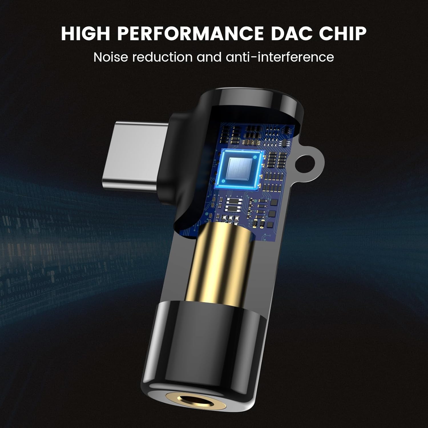 Адаптер MOSWAG USB Type C на 3.5мм black - Зображення 2