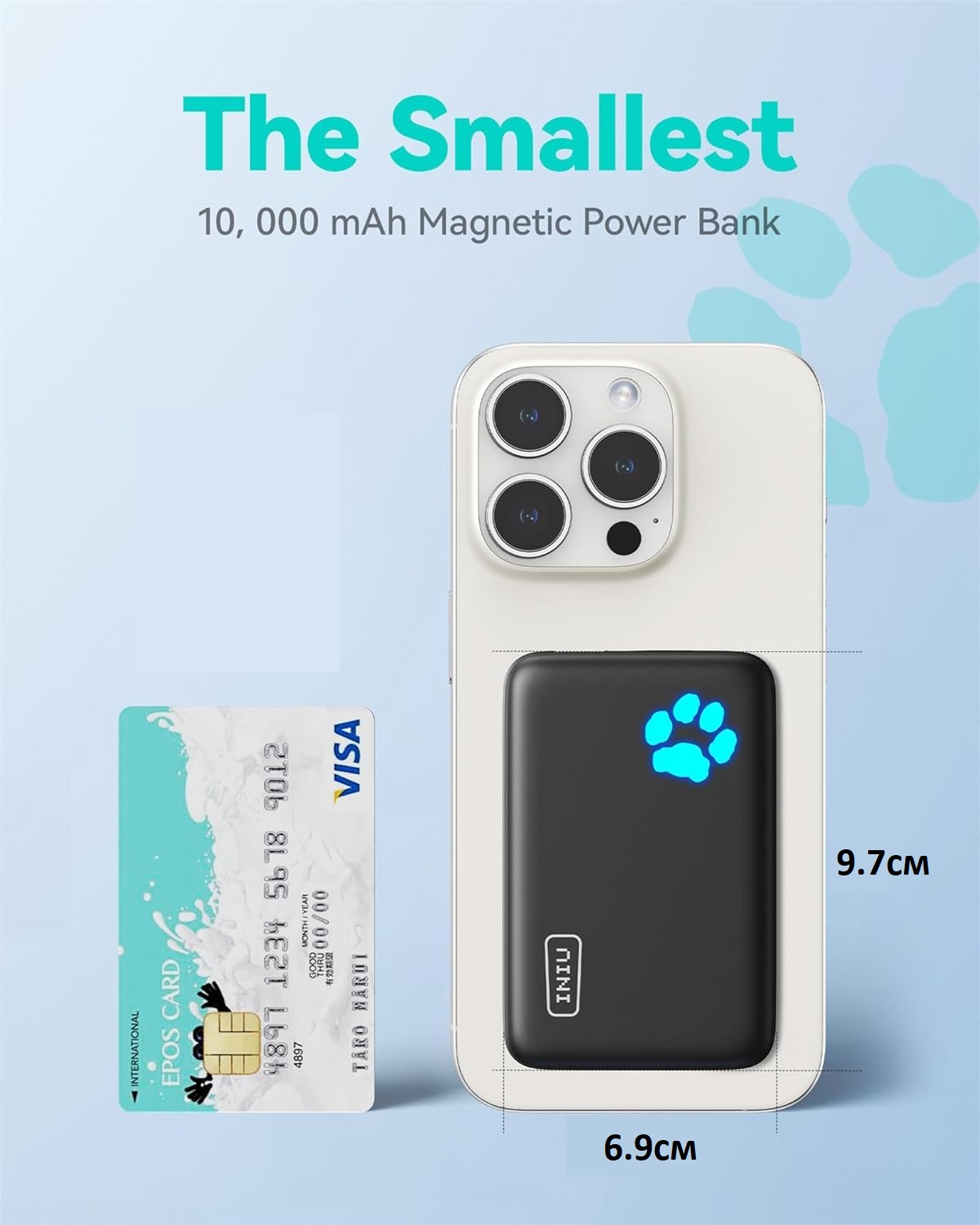 УМБ Powerbank INIU for Magsafe Portable Charger, 10000mAh 20W PD (BI-B43) - Зображення 2