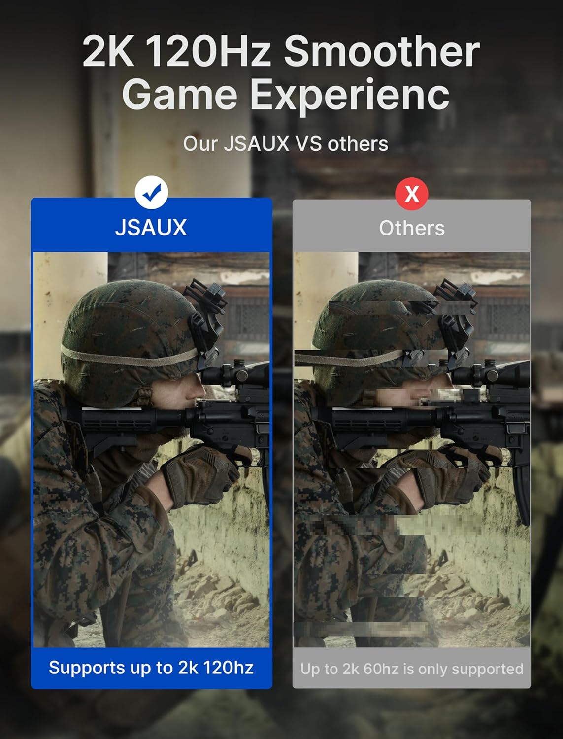 Кабель JSAUX 4K DisplayPort to HDMI 4K@30/2K@120Hz 3м сірий - Зображення 2