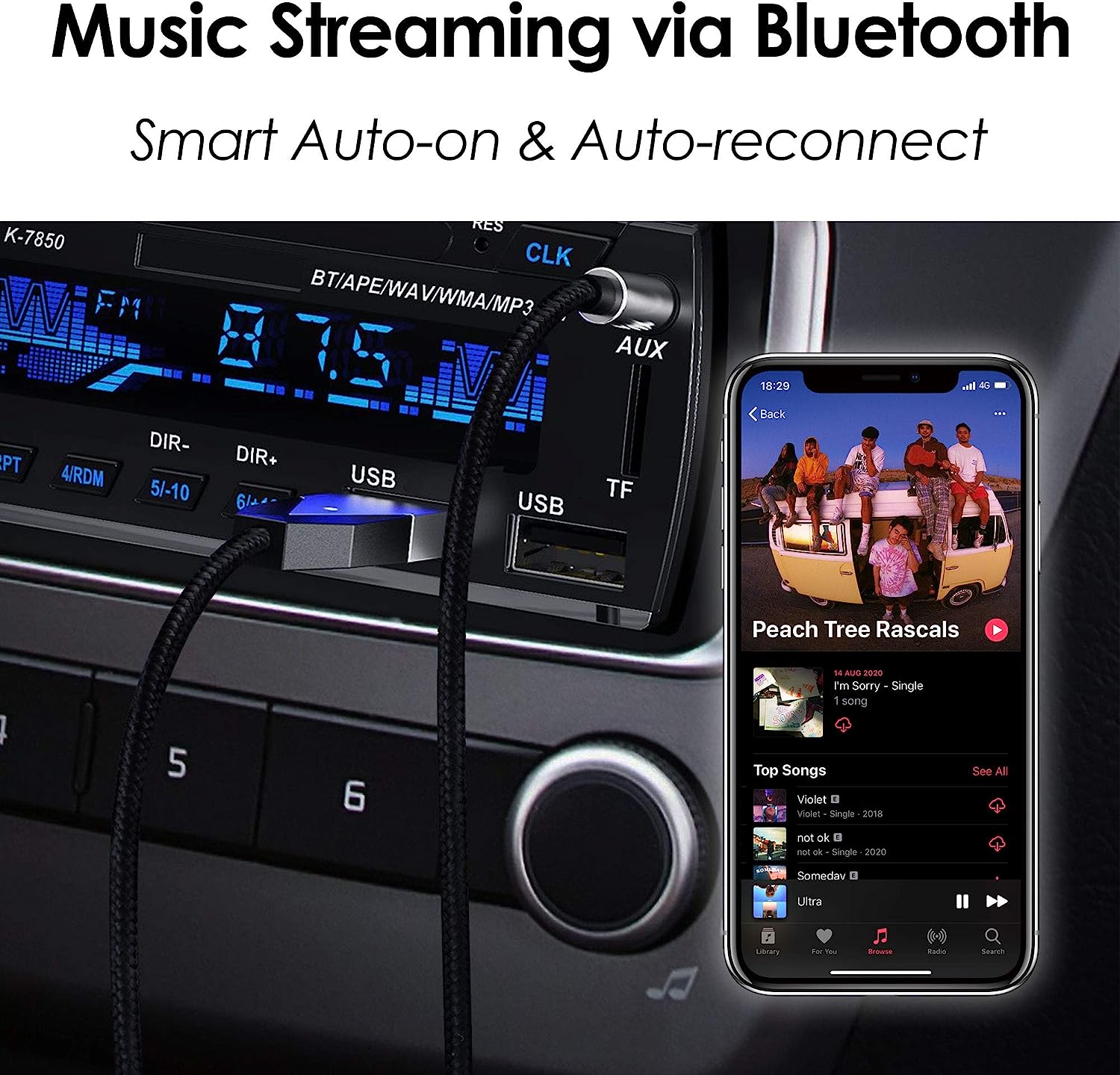 Bluetooth ресивер PALOVUE aptX Bluetooth 5.0 Receiver with Qualcomm - Зображення 2