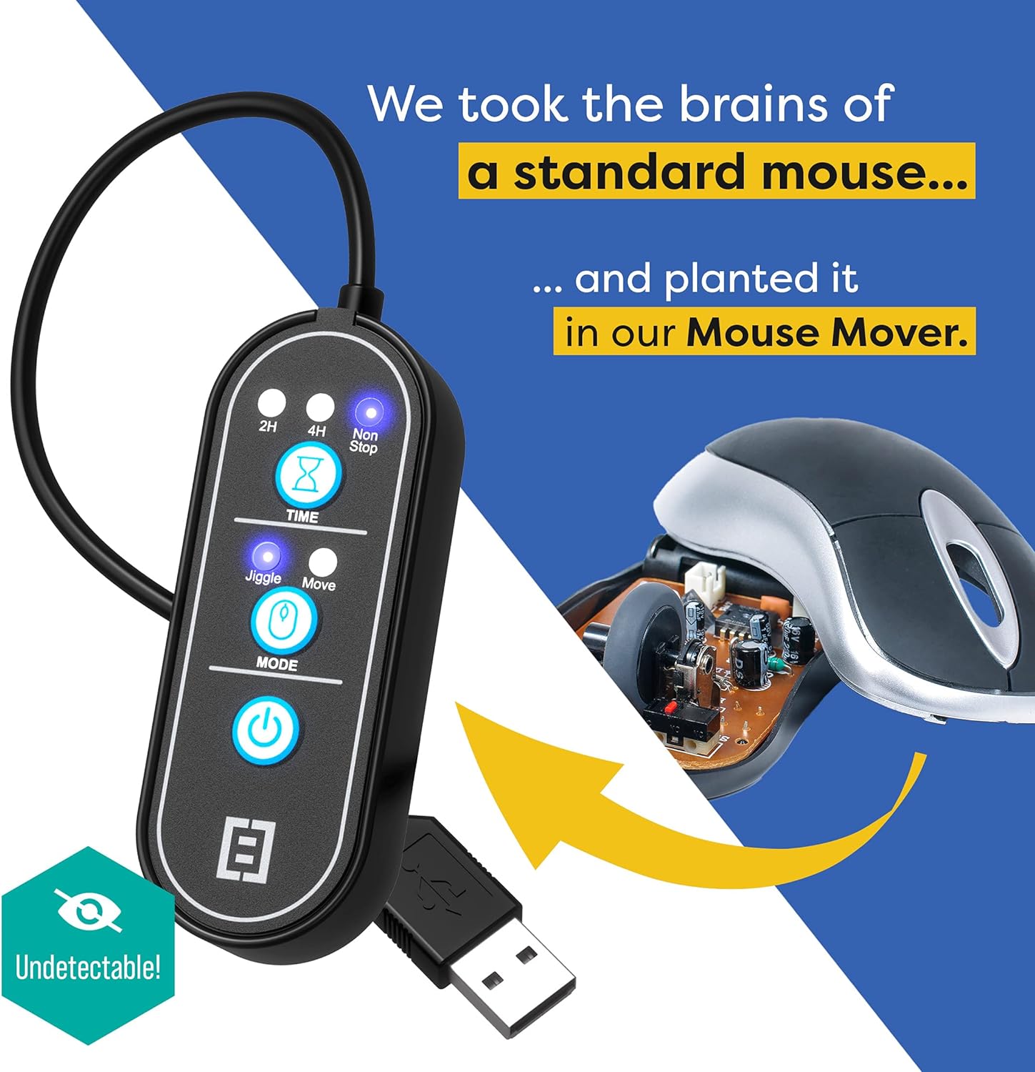 Вігглер шейкер симулятор для миші TECH8 USA Undetectable, Timer Function, Dual Mode - Зображення 2