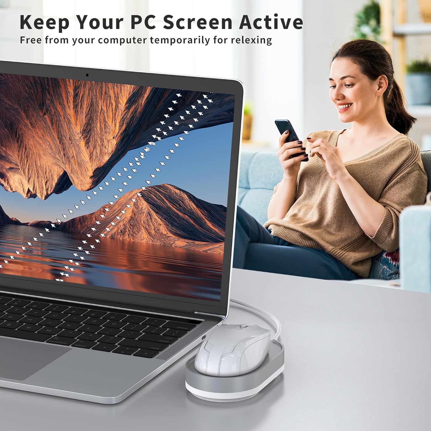 Вігглер шейкер симулятор для миші Jerryrun Mouse Jiggler silver - Зображення 2