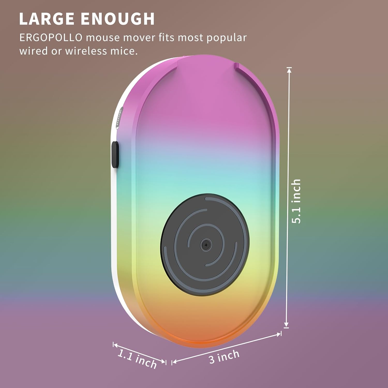 Вігглер шейкер симулятор для миші ERGOPOLLO Mouse Mover Jiggler rainbow - Зображення 2