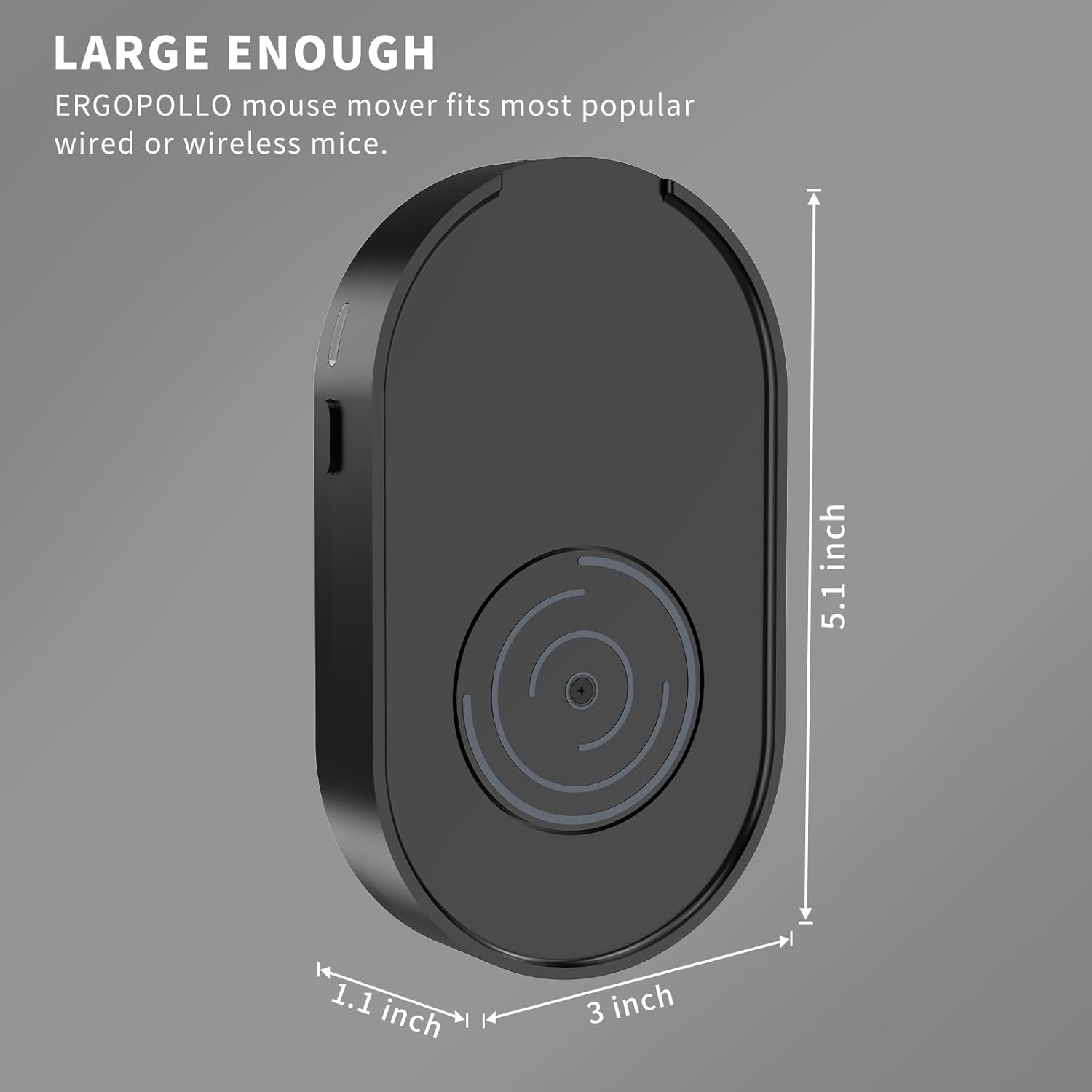 Вігглер клікер шейкер симулятор для миші ERGOPOLLO Mouse Mover Jiggler black - Зображення 2