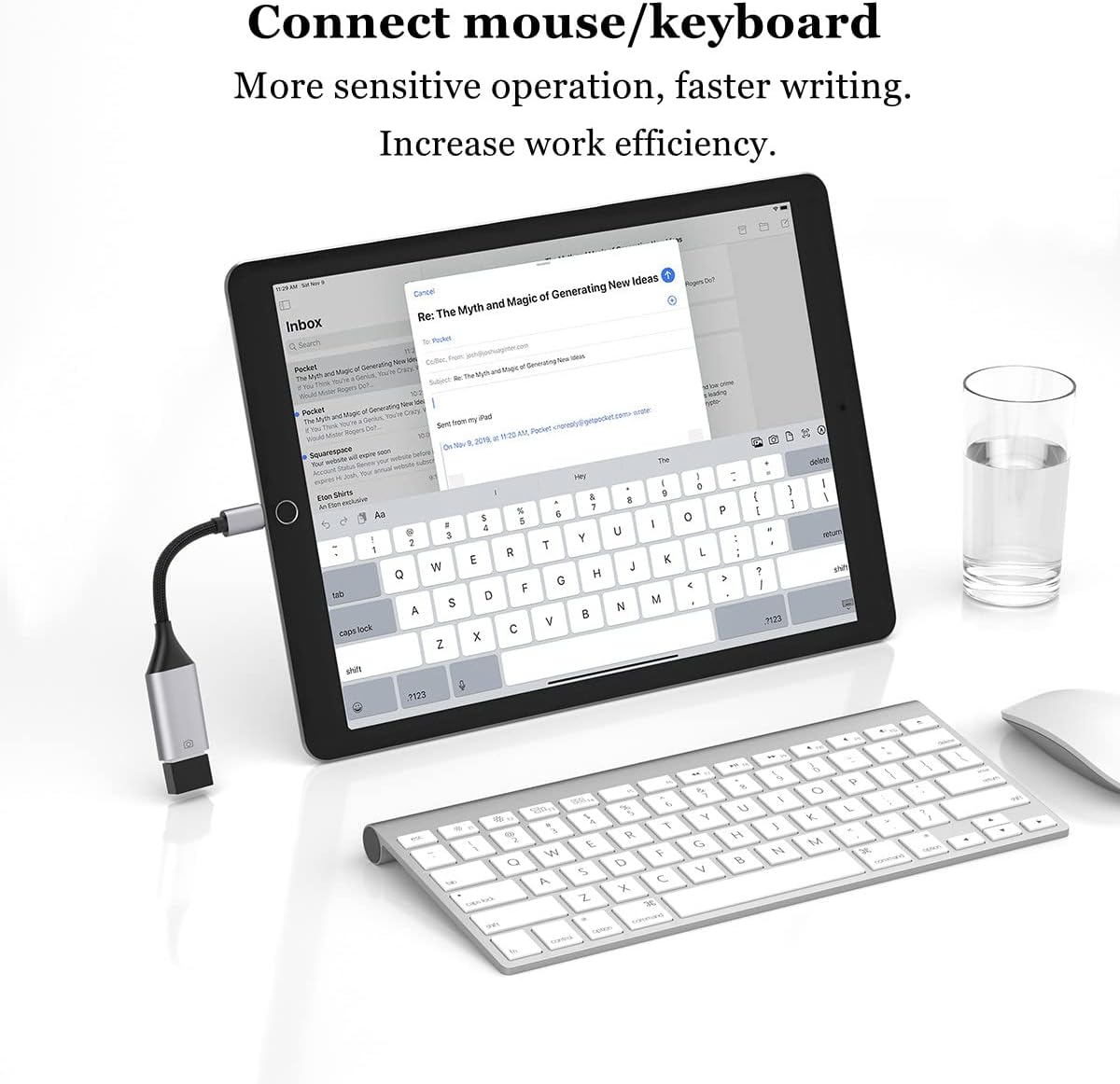 Адаптер-перехідник IVSHOWCO Lightning to USB OTG 0.12м сірий - Зображення 4