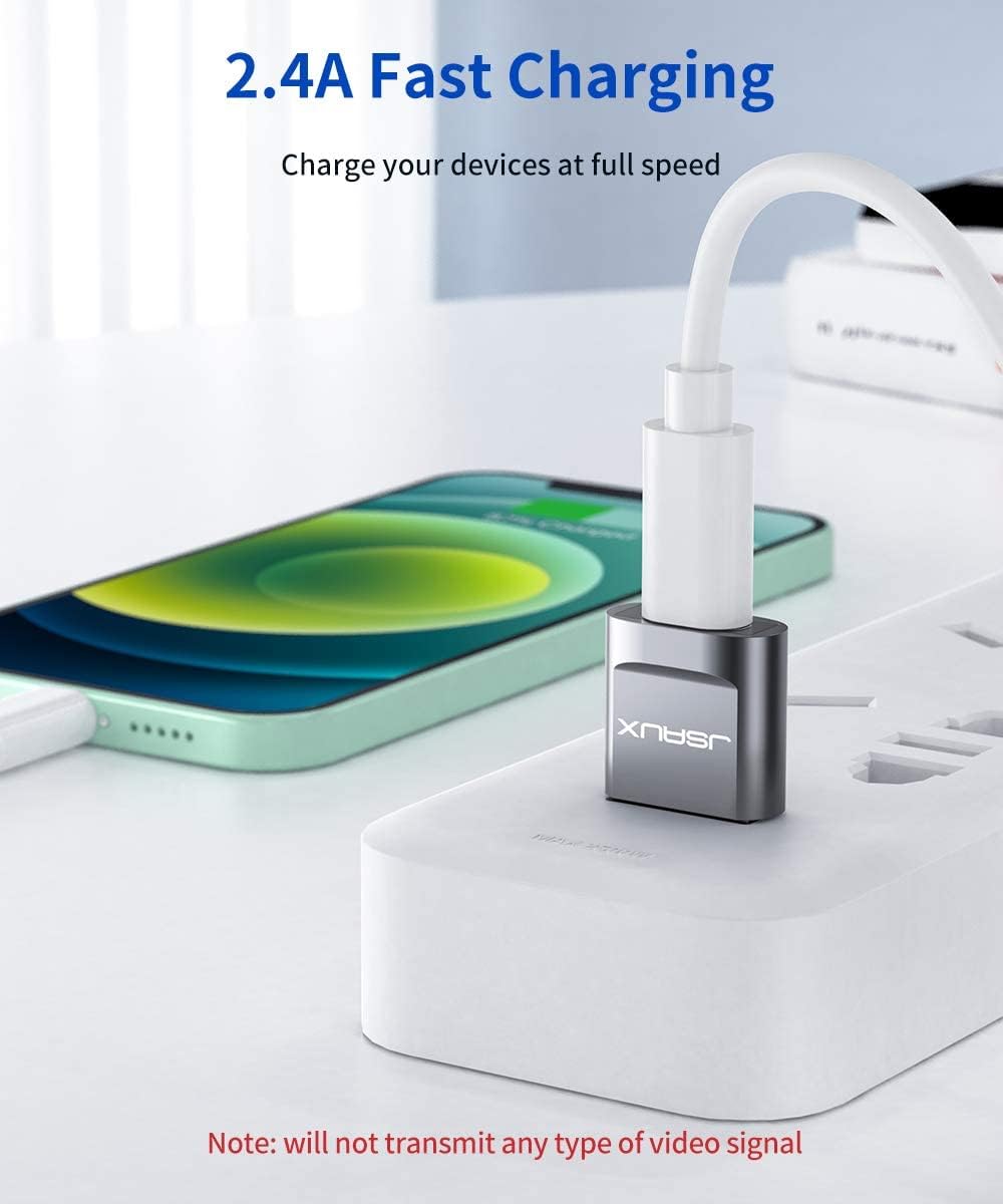 Адаптер-перехідник JSAUX Type-C to USB 2.0 480Mbps 2.4A - Зображення 3