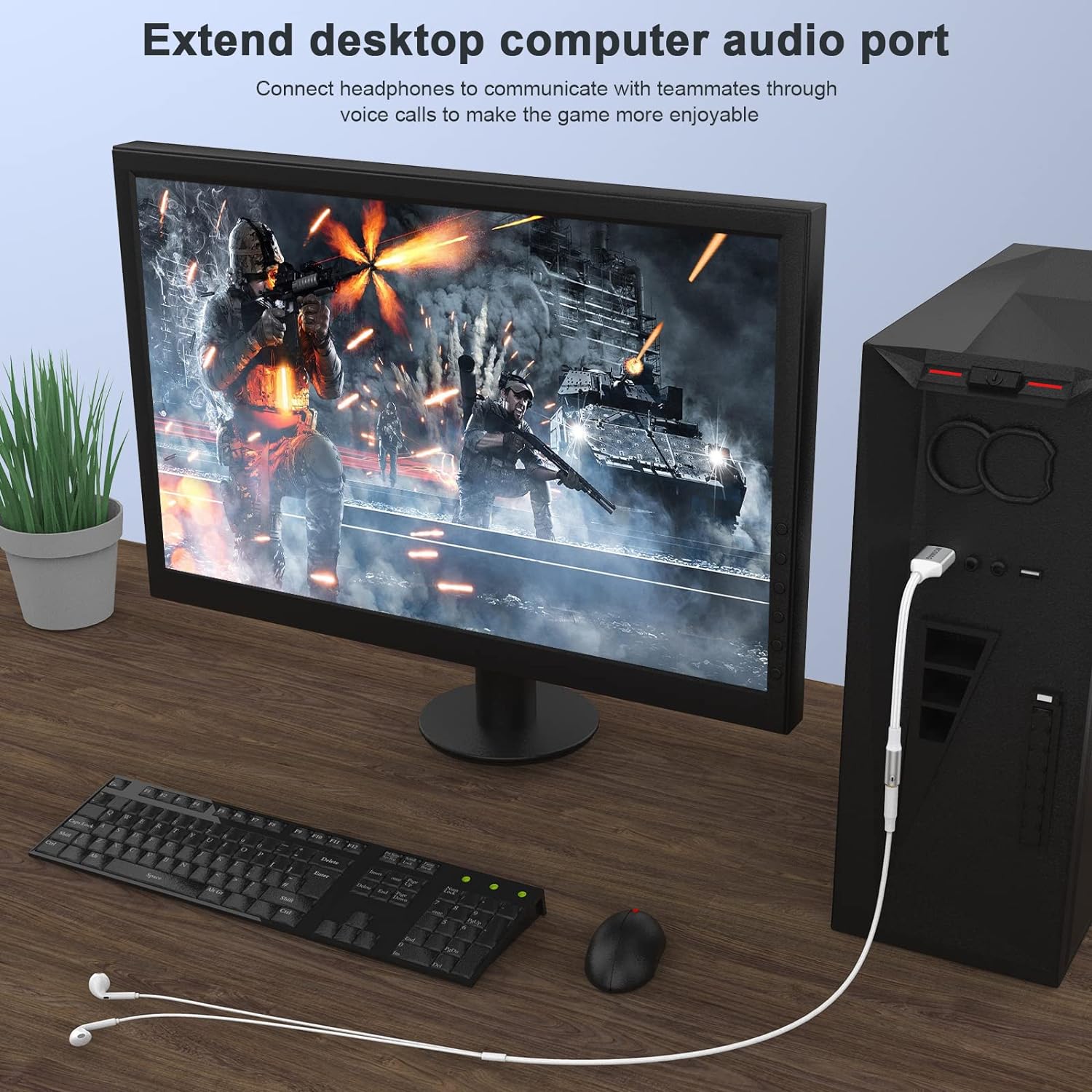 Кабель MOSWAG USB to AUX 0.2м white - Зображення 4