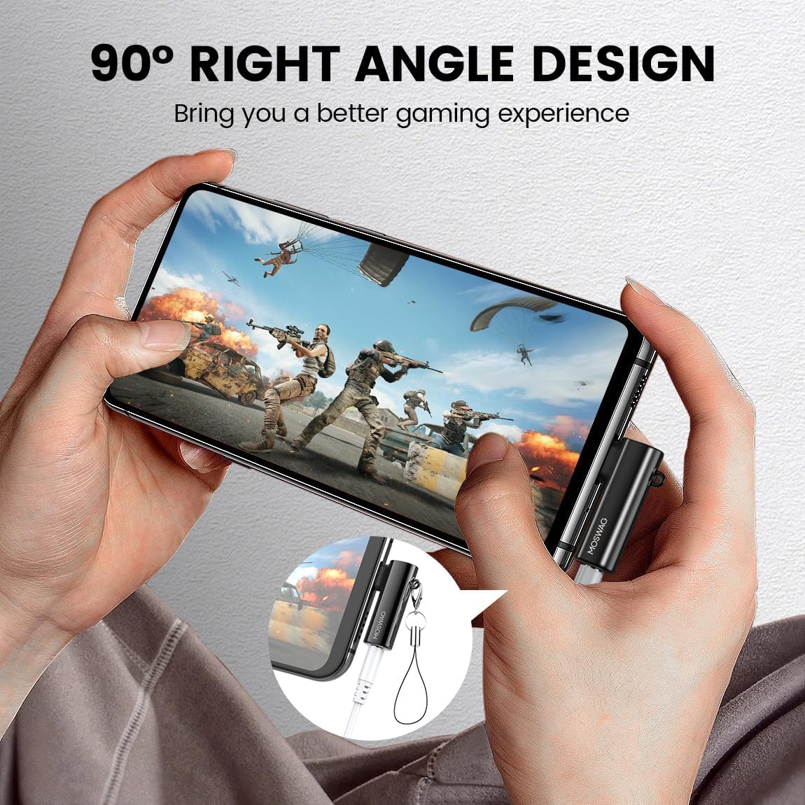 Адаптер MOSWAG USB Type C на 3.5мм black - Зображення 4