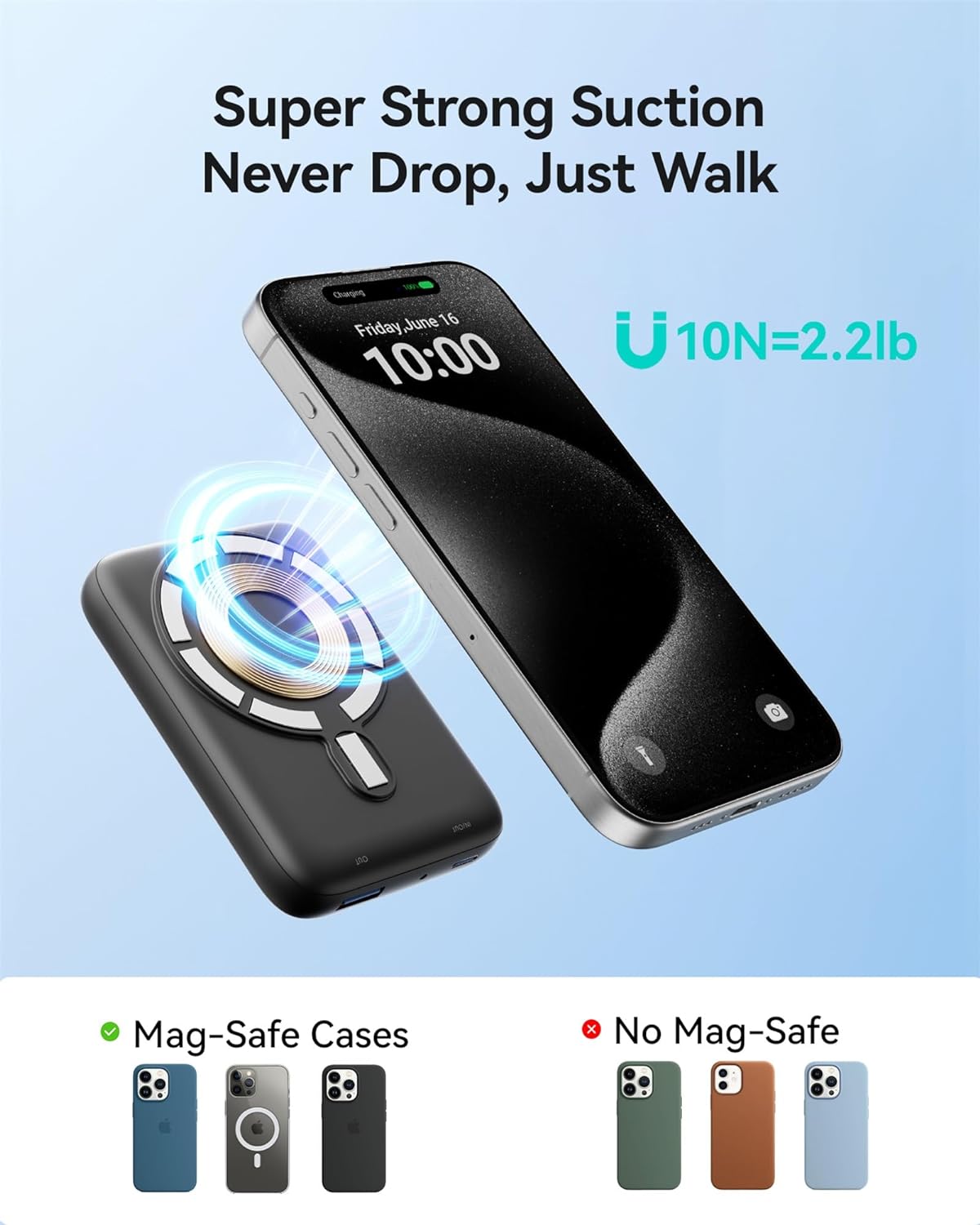 УМБ Powerbank INIU for Magsafe Portable Charger, 10000mAh 20W PD (BI-B43) - Зображення 4