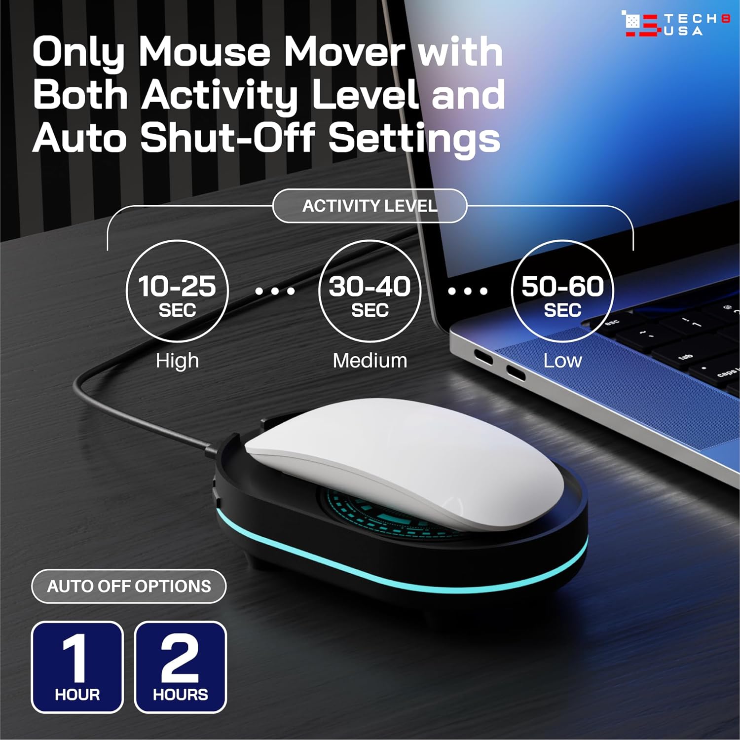 Вігглер клікер шейкер симулятор для миші TECH8 USA Undetectable Mouse Mover, Mouse Jiggler, 3D Hologram Design "Alien" - Зображення 4