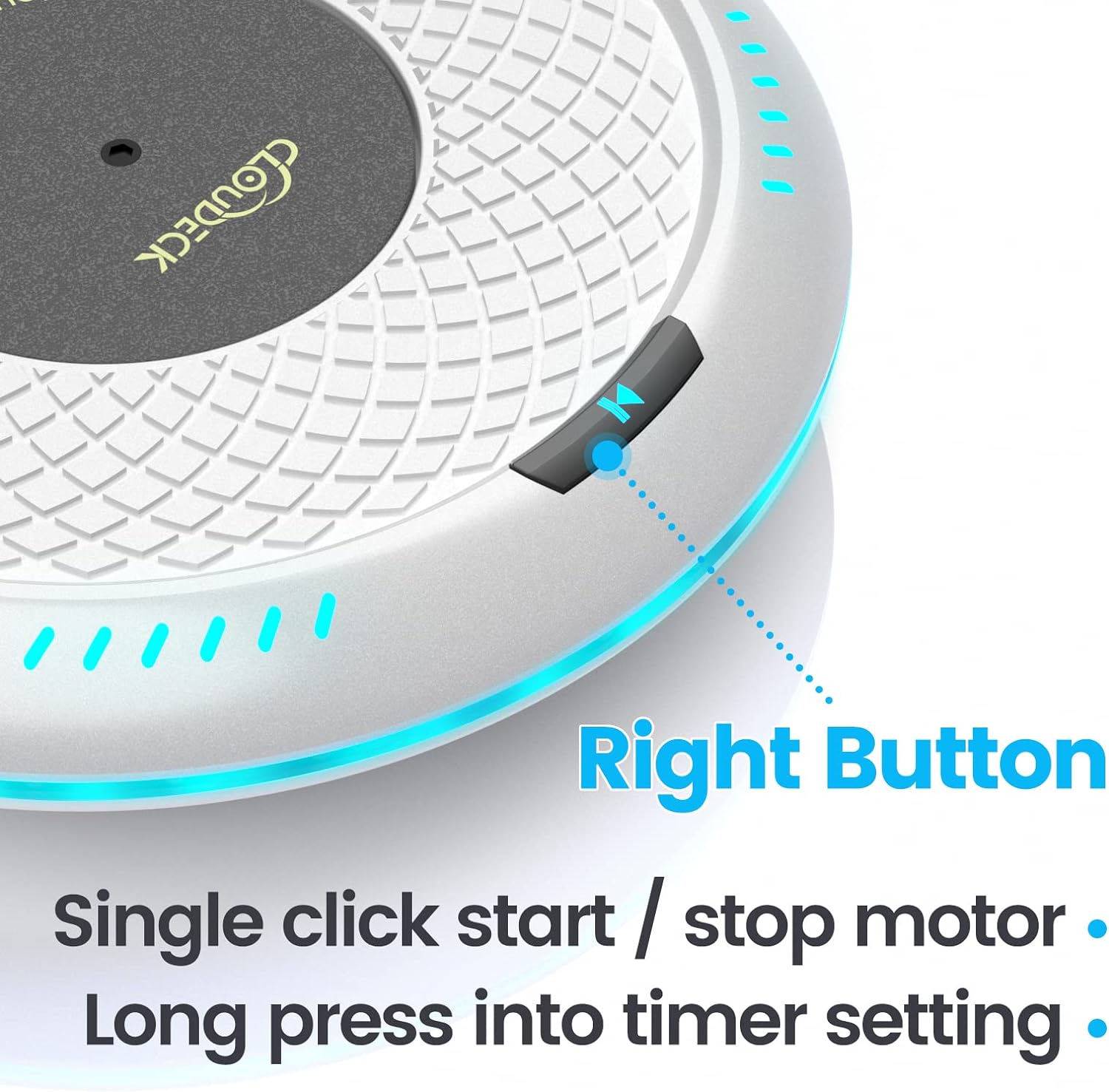 Вігглер шейкер симулятор для миші Cloudeck Timer & LED Color Option, 2 Speed Mode білий - Зображення 4