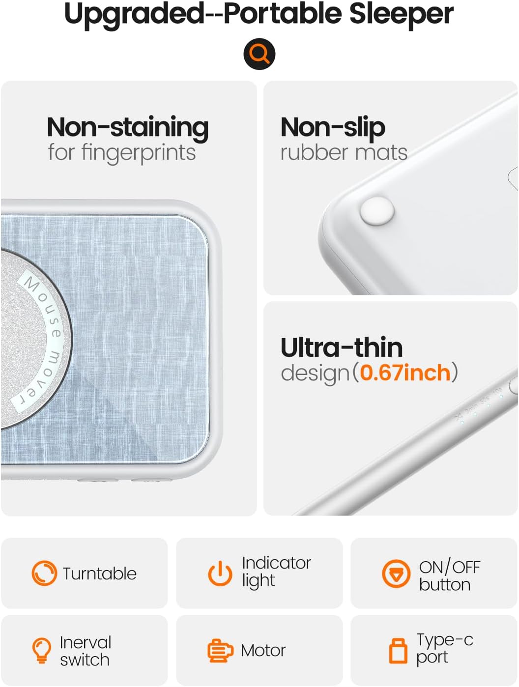 Вігглер клікер шейкер симулятор для миші Dofuhem Mouse Mover Jiggler білий - Зображення 4