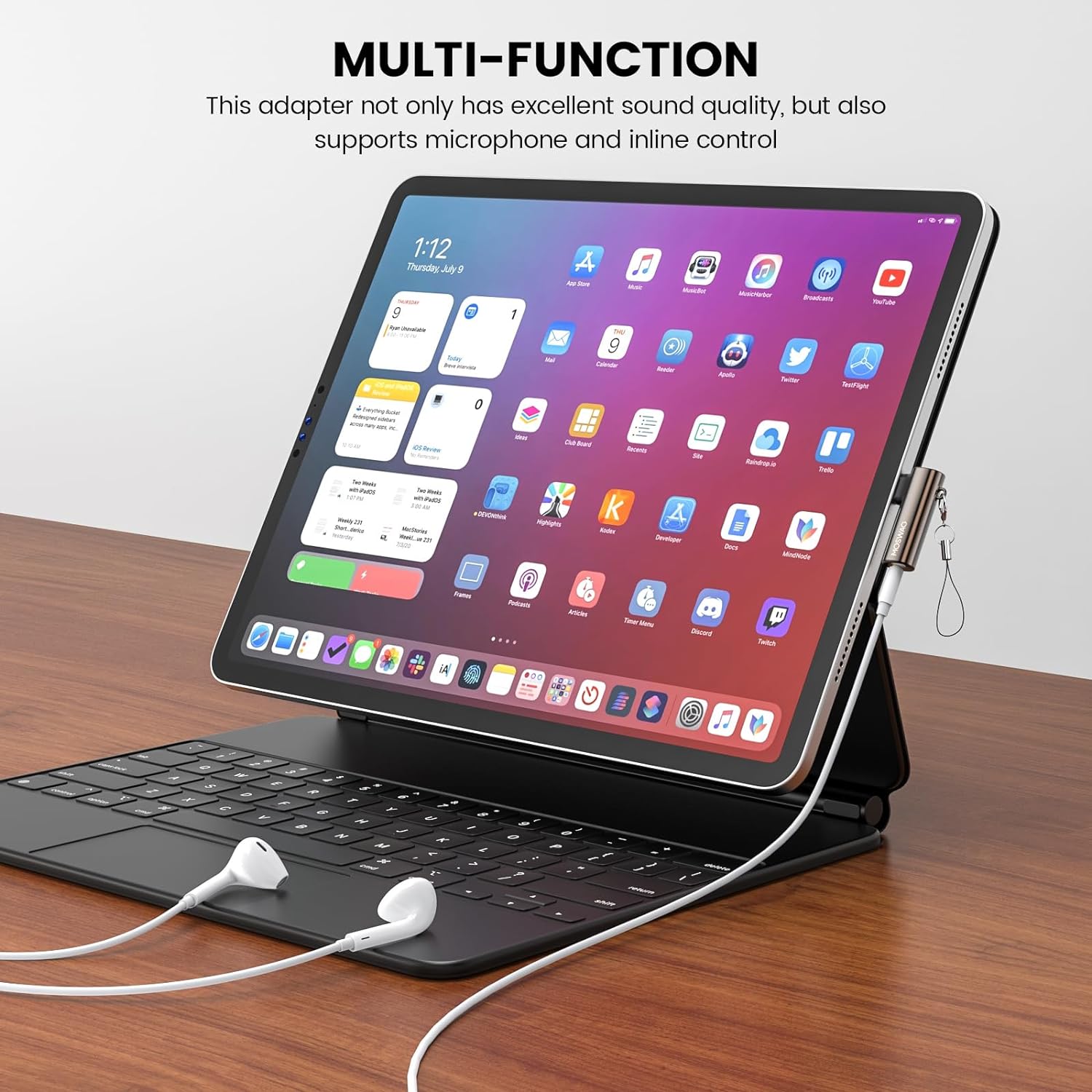 Адаптер MOSWAG USB Type C на 3.5мм broun - Зображення 5