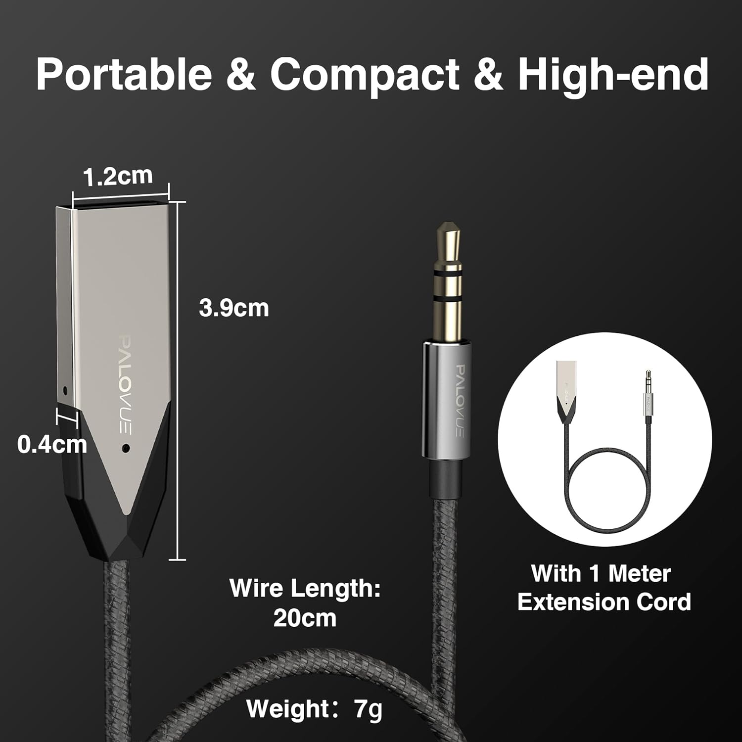 Bluetooth ресивер PALOVUE aptX Bluetooth 5.0 Receiver with Qualcomm - Зображення 5