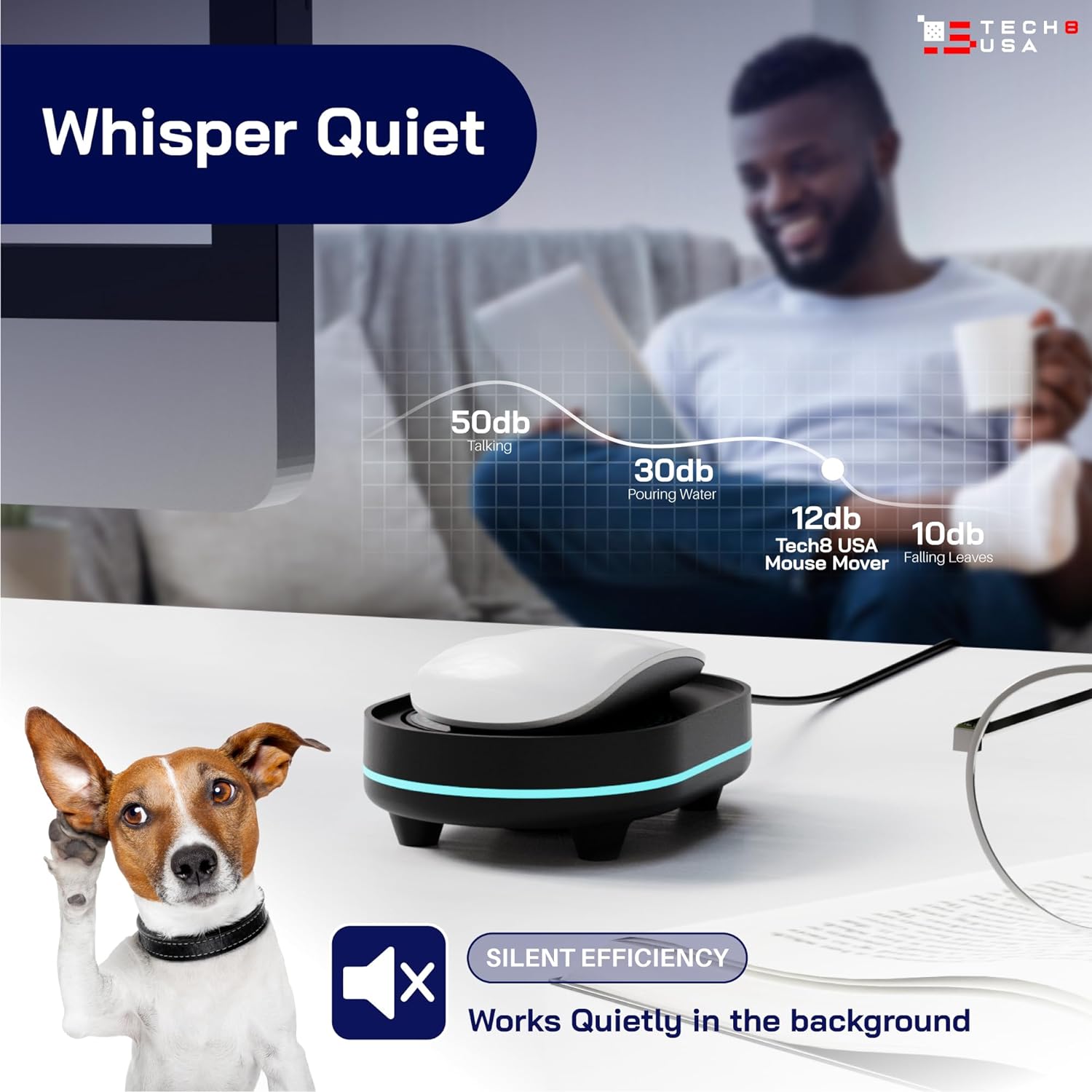 Вігглер клікер шейкер симулятор для миші TECH8 USA Undetectable Mouse Mover, Mouse Jiggler, 3D Hologram Design "Alien" - Зображення 5