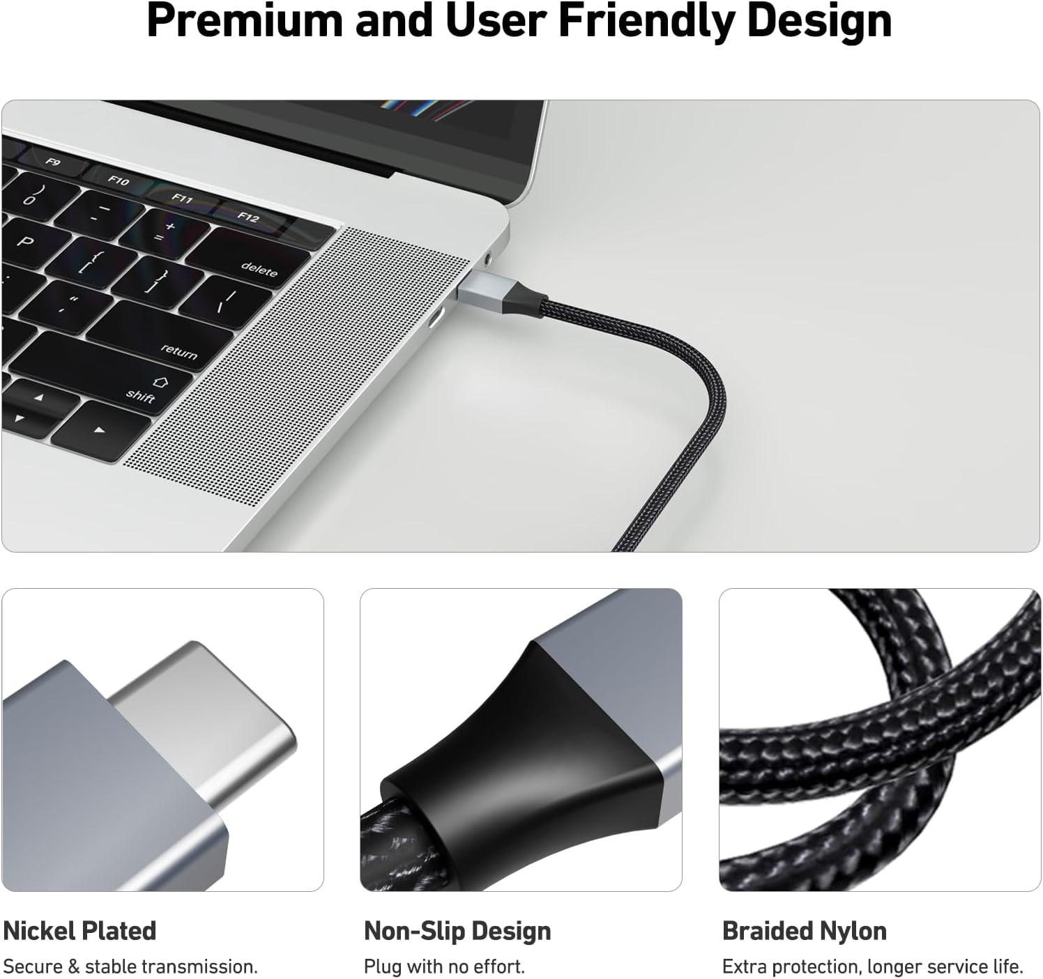 Кабель BENFEI USB C to HDMI 4K@60Hz 1.8м - Зображення 5