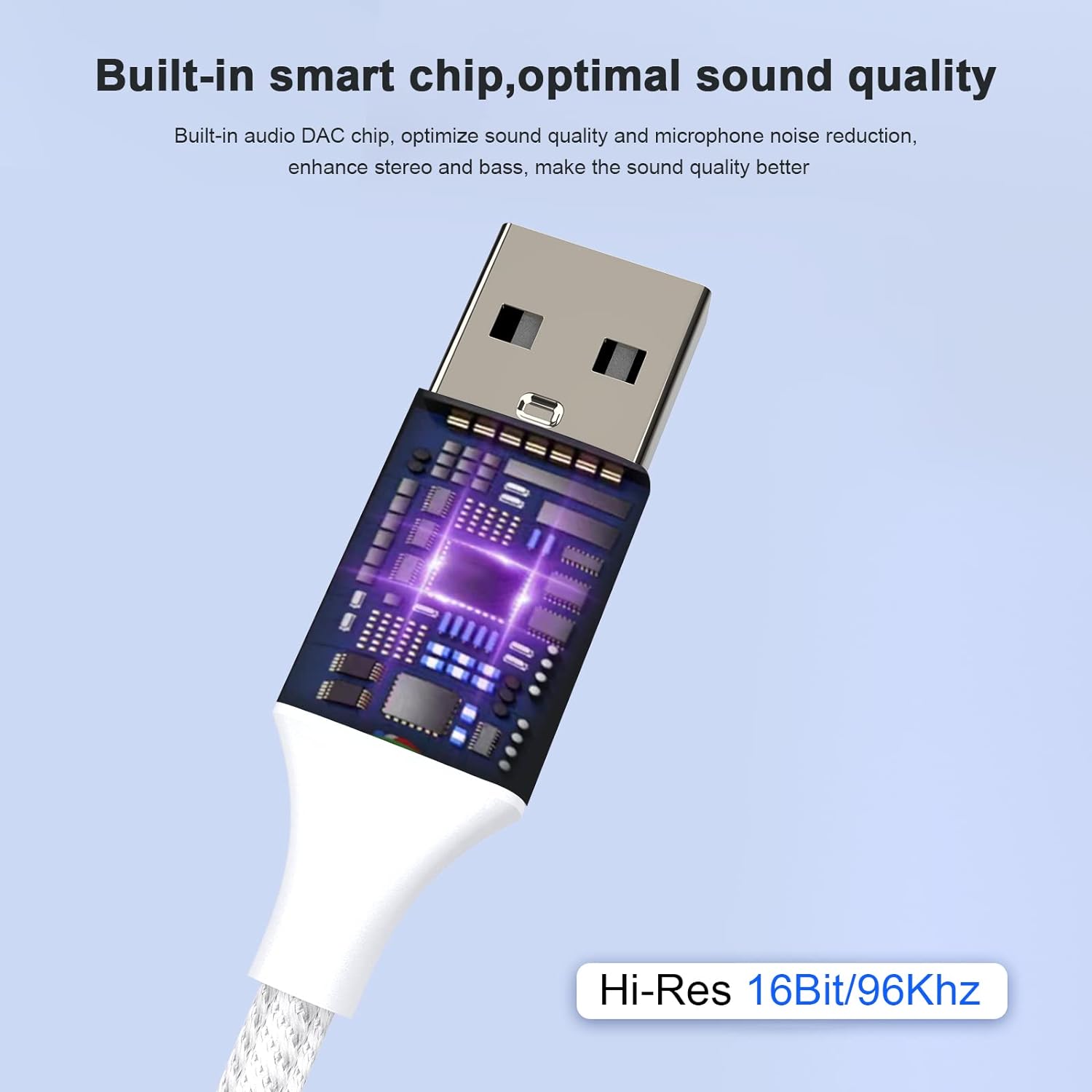 Кабель MOSWAG USB to AUX 0.2м white - Зображення 6