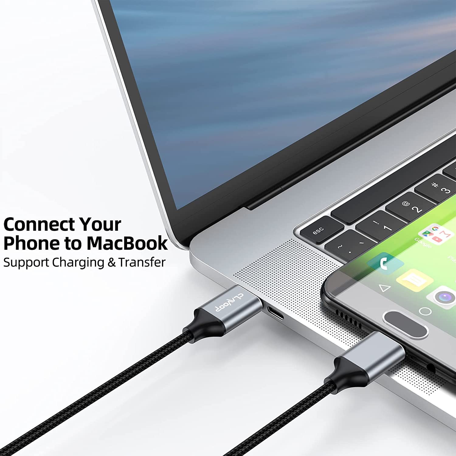 Кабель CLAVOOP USB 3.0 Type A Male to Micro B Male 0.45м - Зображення 6