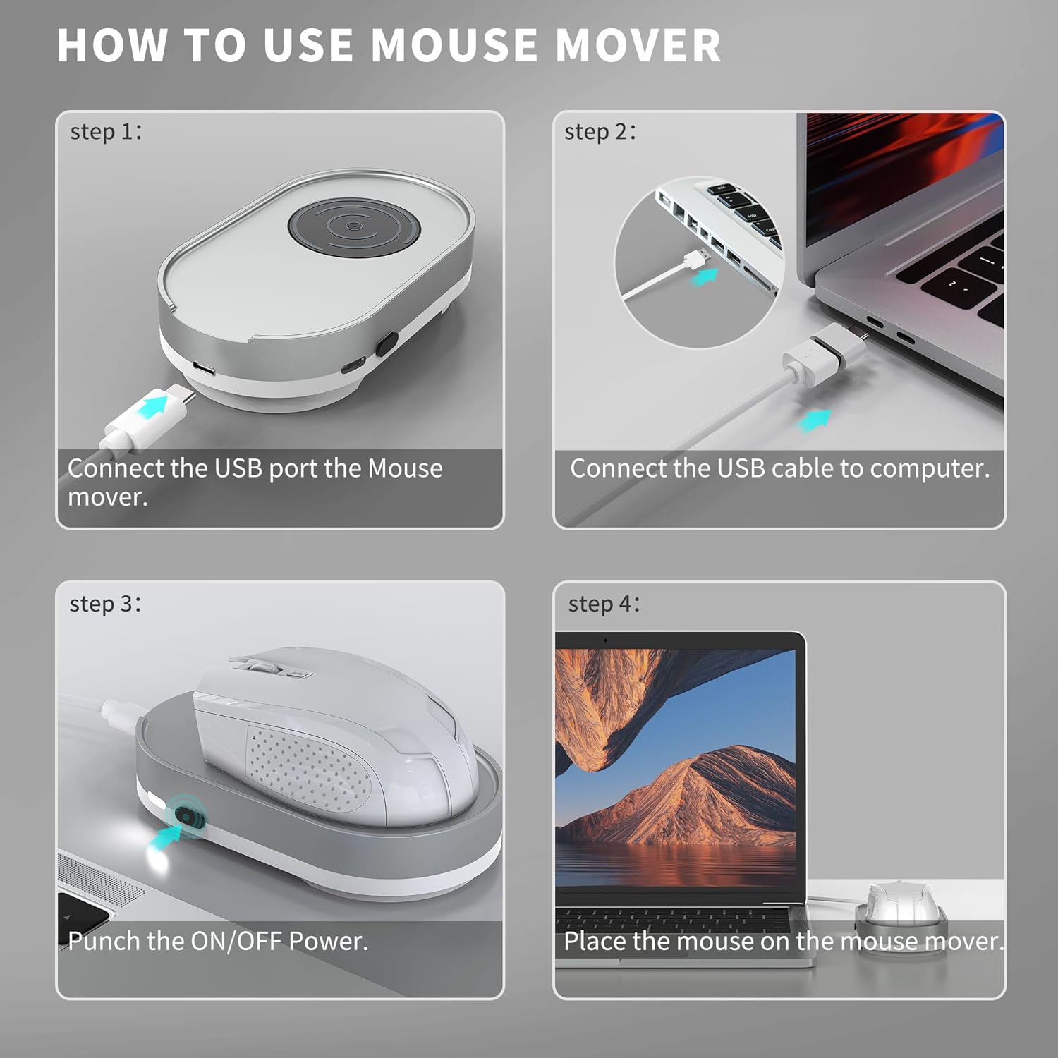 Вігглер шейкер симулятор для миші Jerryrun Mouse Jiggler silver - Зображення 6